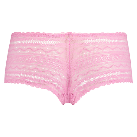 Geo Lace Boxer, Pink