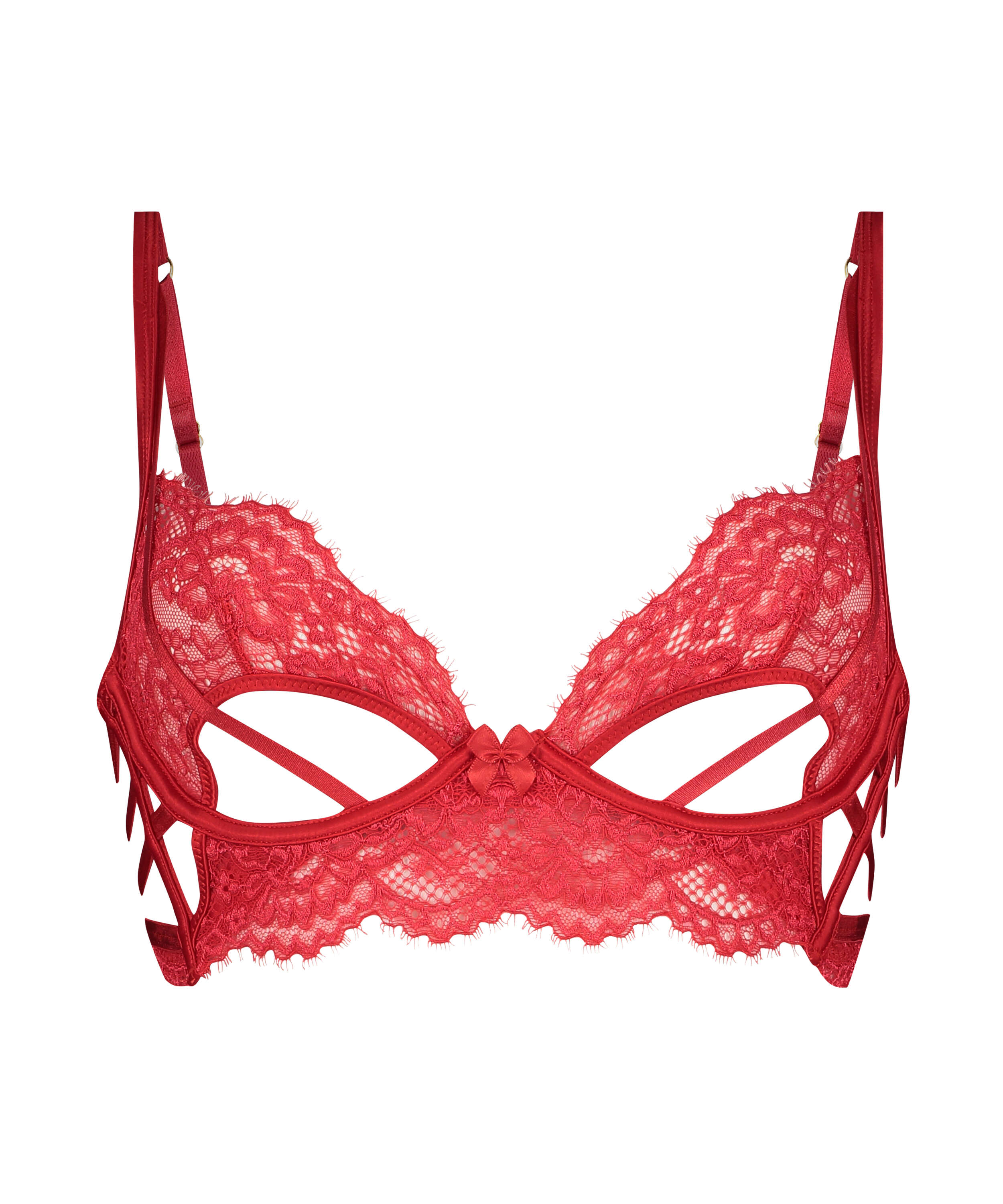 Eve Non-Padded Longline Underwired Bra, Red, main