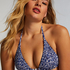 Lobos Triangle Bikini Top, Blue