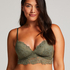 Shiloh Padded Longline Non-Underwired Bra, Green