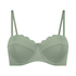 Scallop push-up underwired bikini top Cup A - E, Green