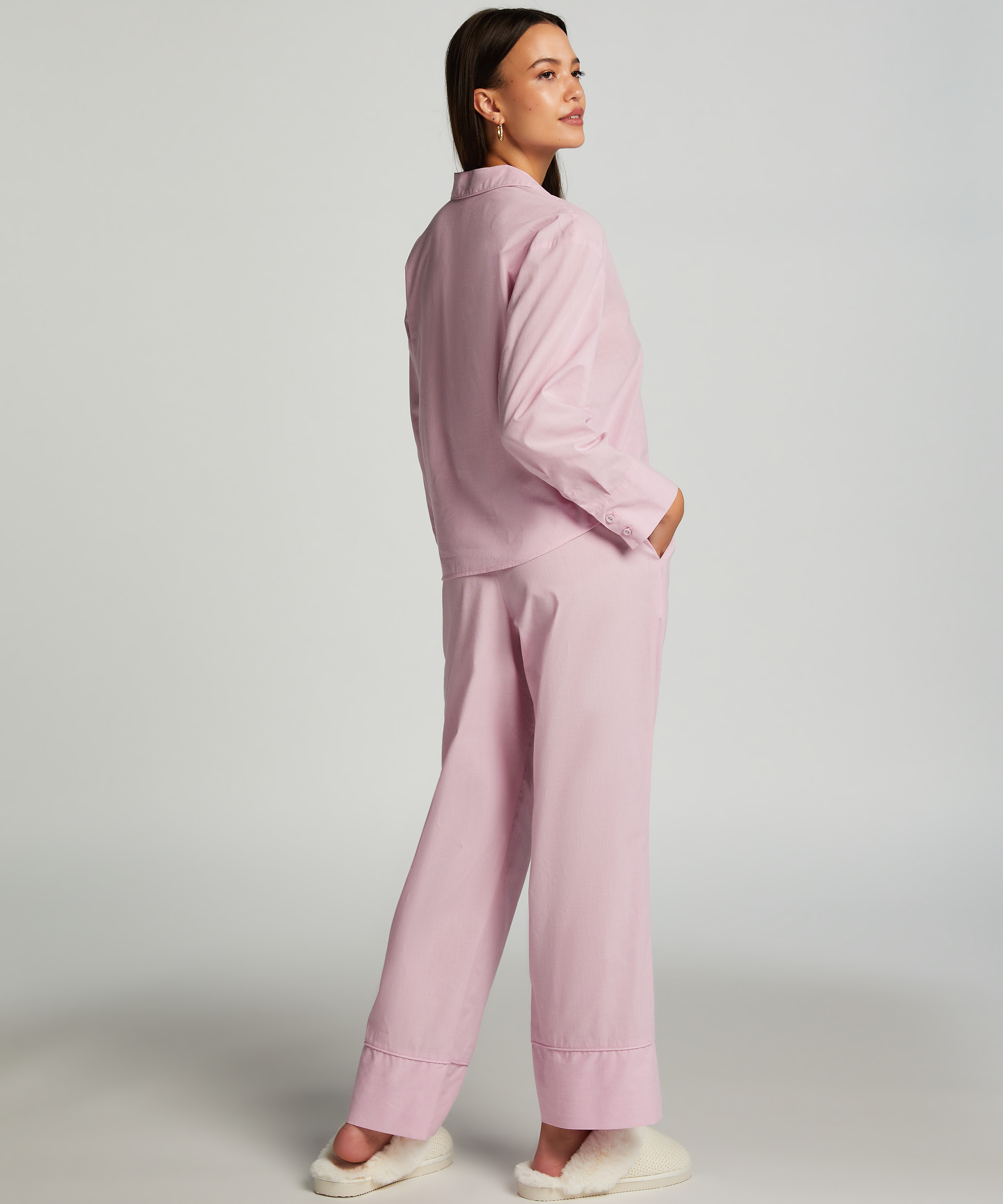 Cotton Pyjama Pants, Pink, main