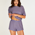 Rib Shorts, Purple