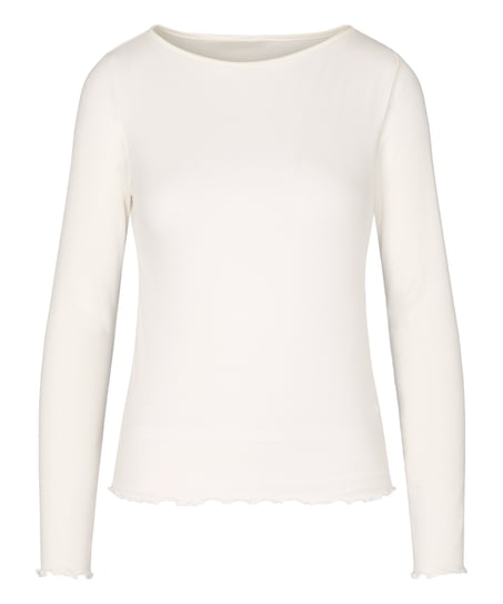 Boatneck Top, White