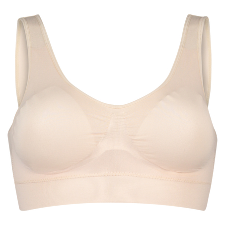 Seamless Crop Top, Beige