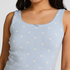 Pointelle Singlet, Blue