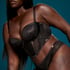 Nicole Padded Underwired Longline Bra, Black