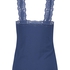 Ribbed Lace Singlet, Blue