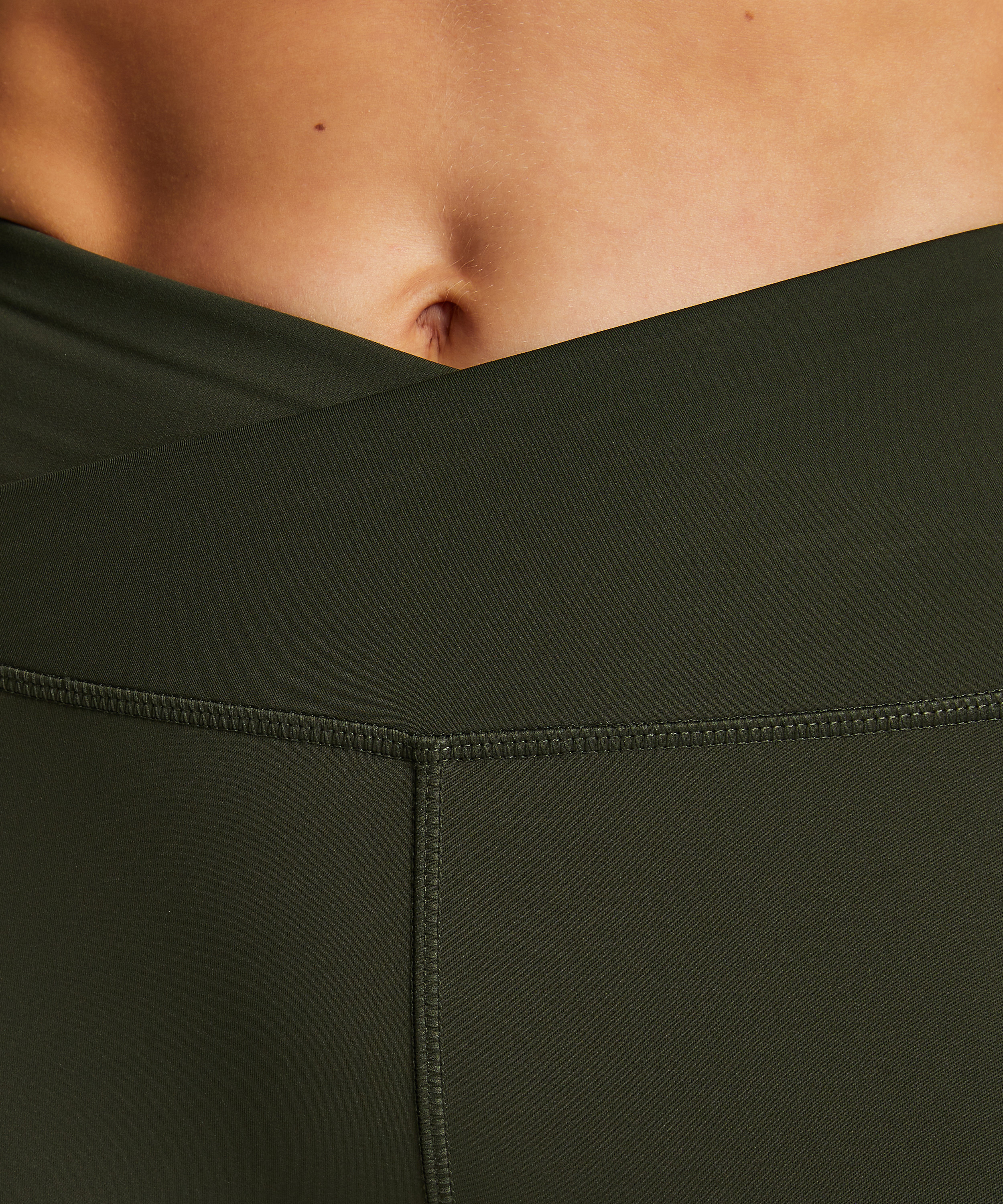 HKMX Crossed High Waisted Leggings, Green, main