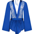 Rylie Satin Playsuit, Blue