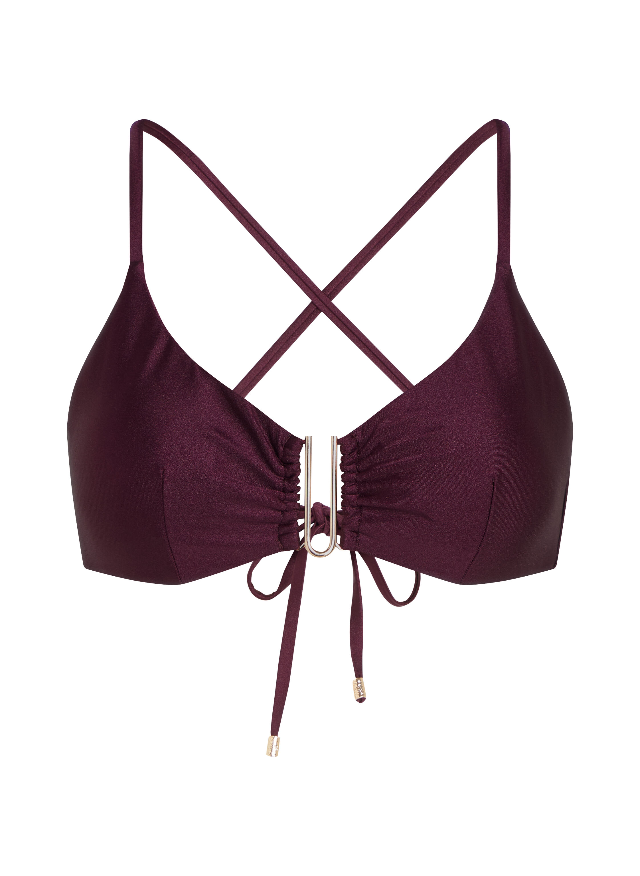 Costa Bikini Crop Top, Purple