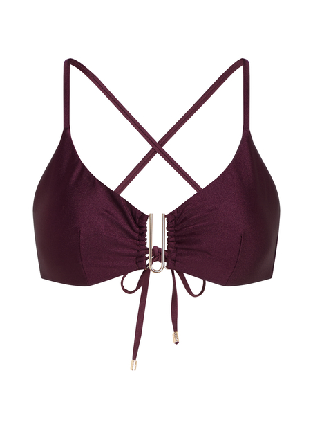 Costa Bikini Crop Top, Purple