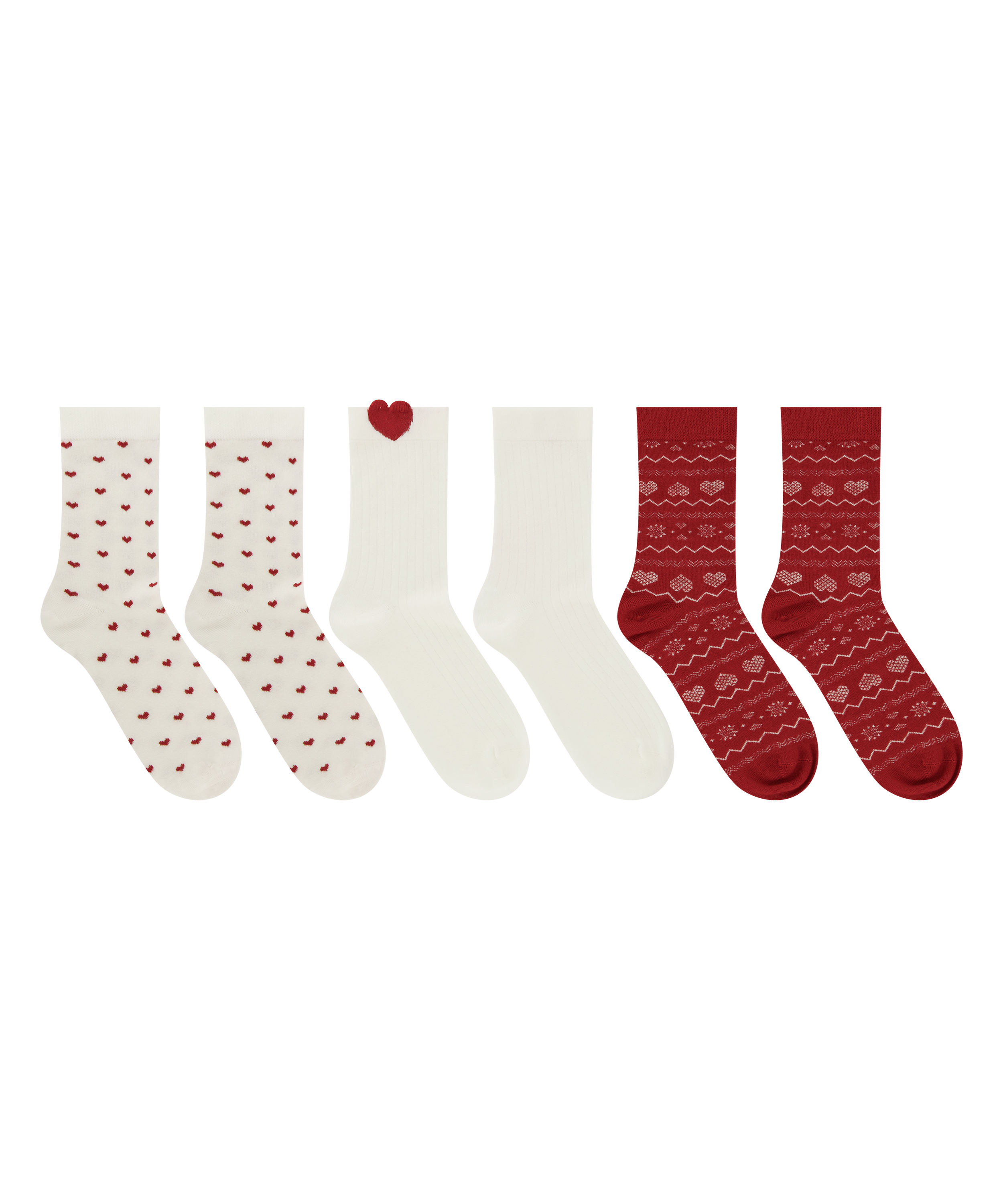 3 pack Giftpack Socks, Red, main