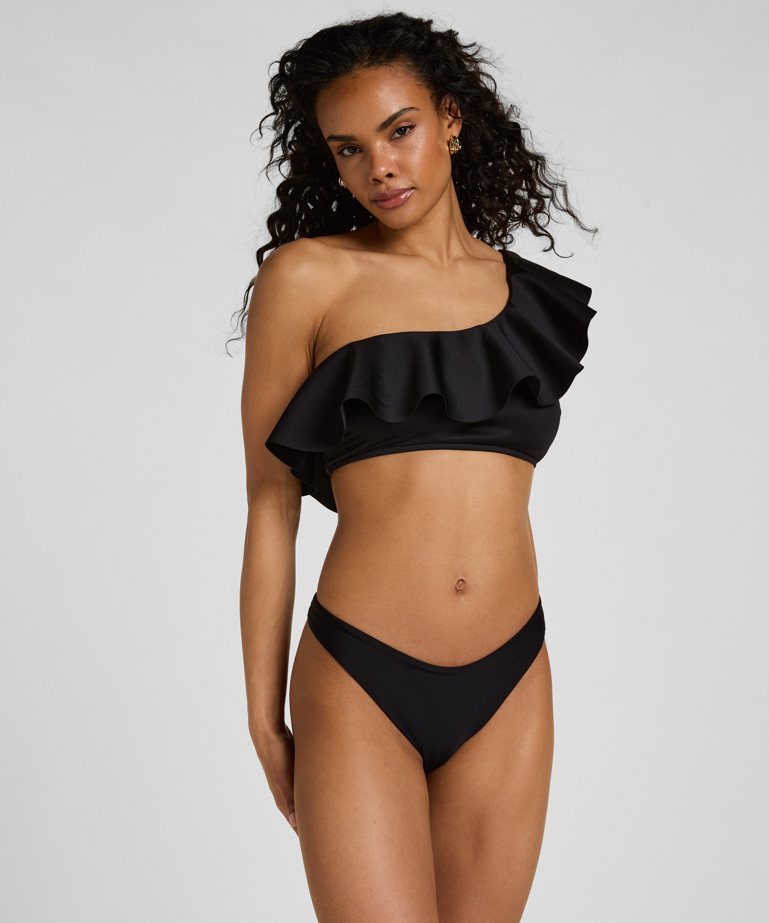 Highleg Bikini Bottom Luxe, Black, main