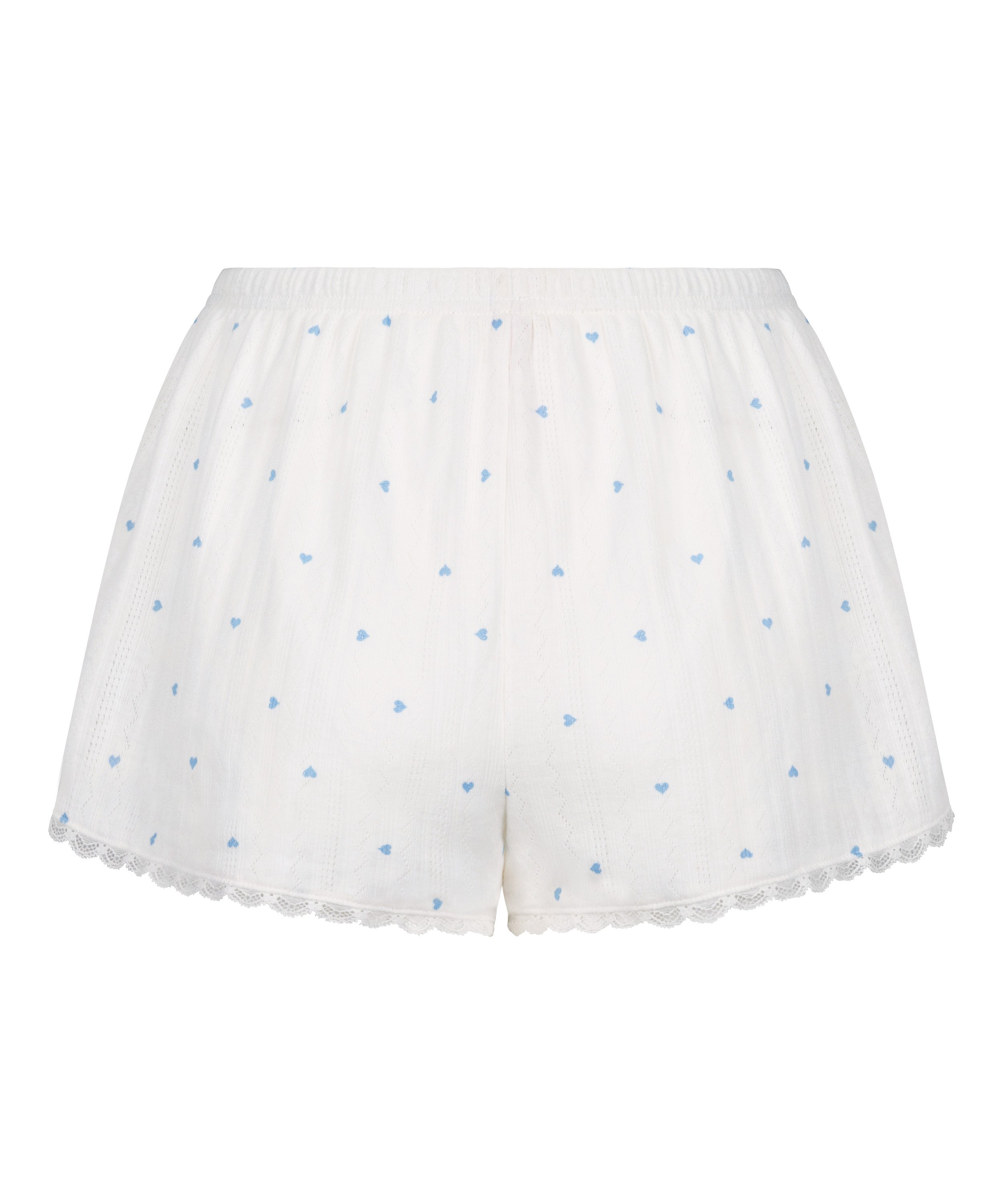 Pointelle Pyjama Shorts, Blue, main