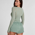 Ayla Satin Shorts, Green