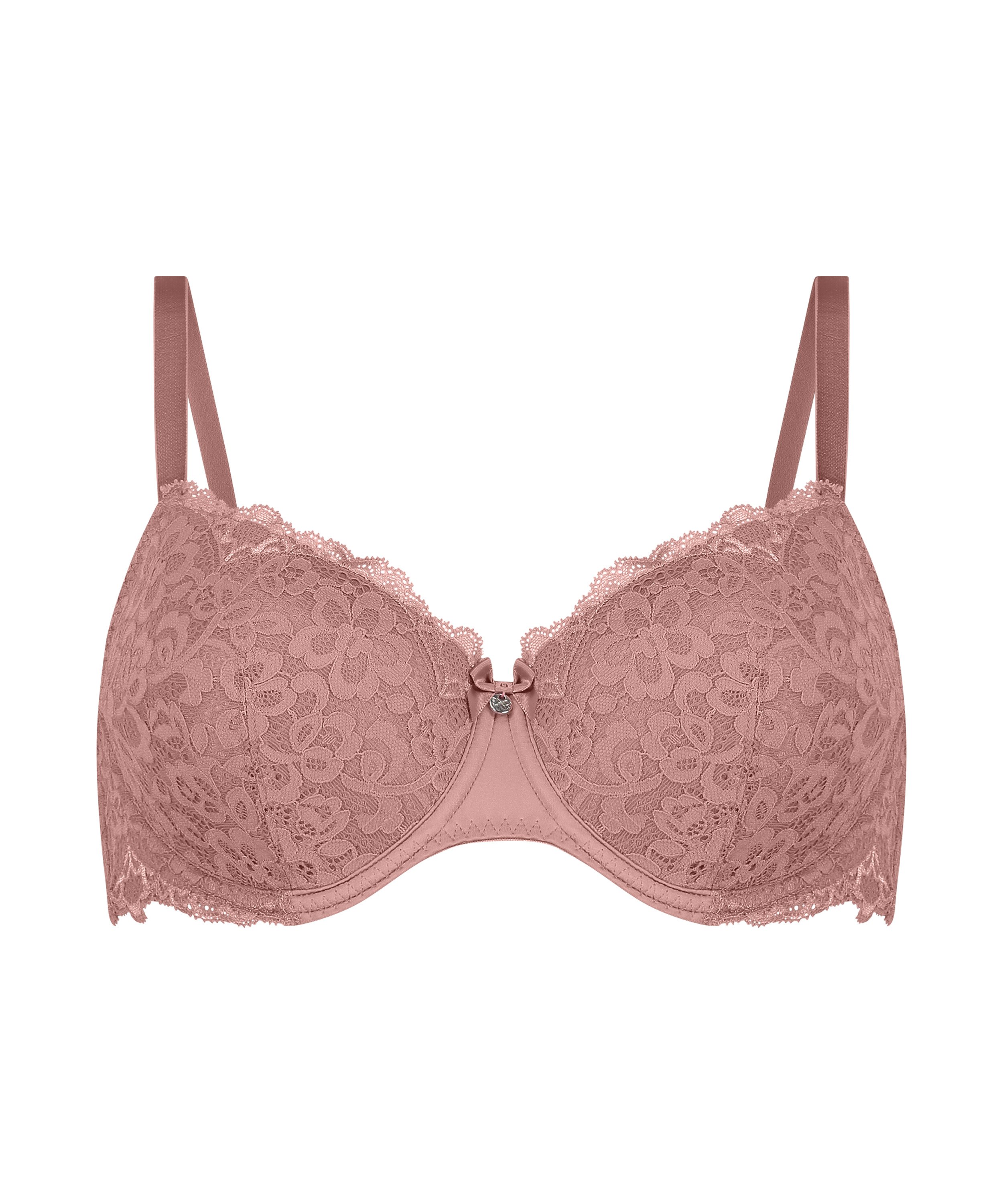 Marine Padded Underwired Bra, Pink, main