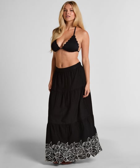 Embroiderd Skirt, Black