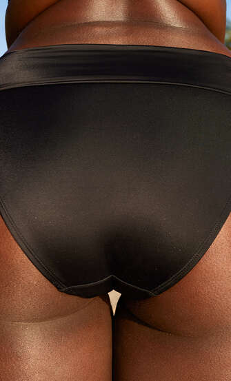 Luxe Bikini Bottoms, Black