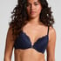 Marine Padded Push-Up Underwired Bra, Blue