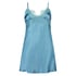 Silk Lace Slip Dress, Blue