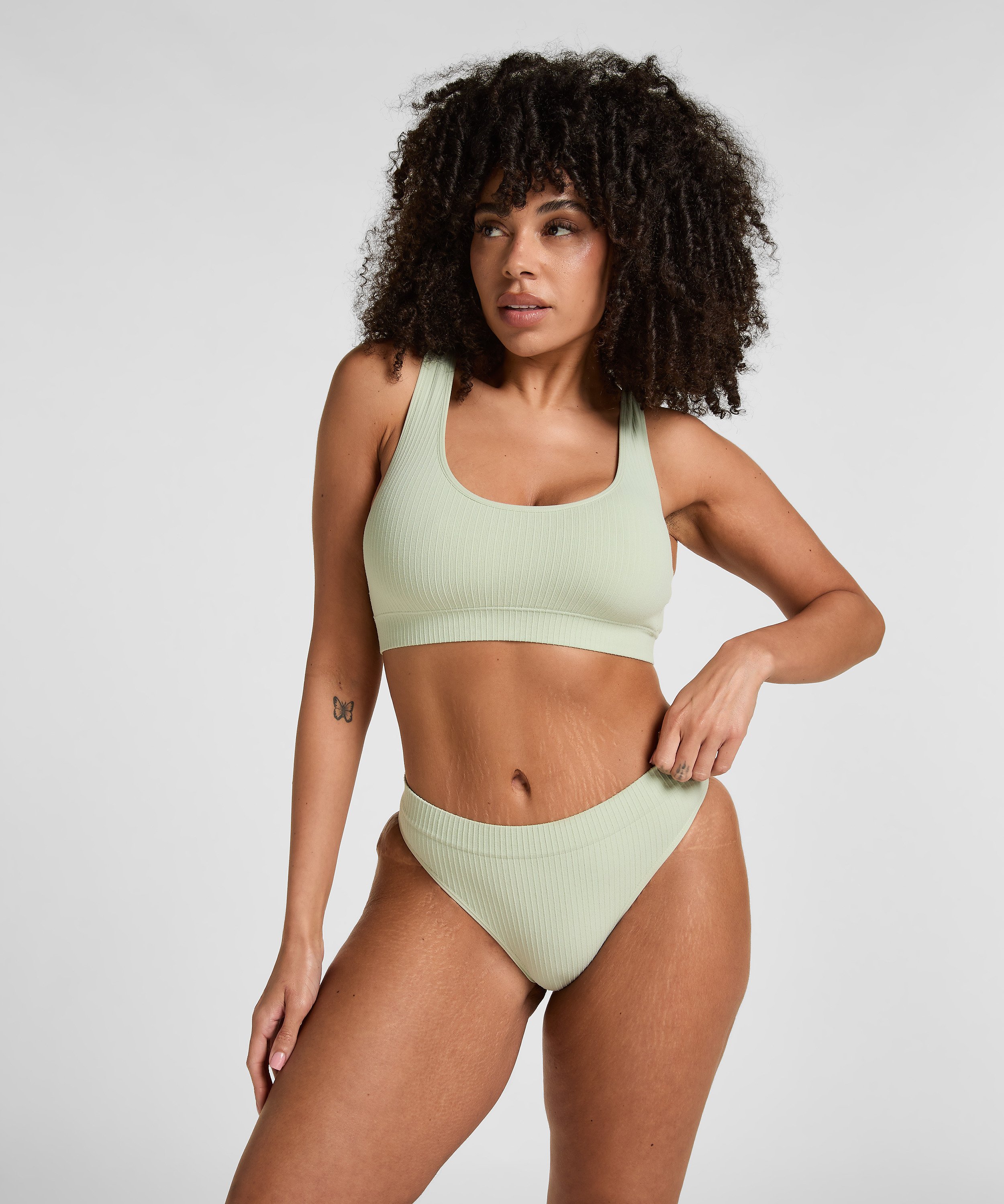 Dianne Scoop Bralette, Green, main