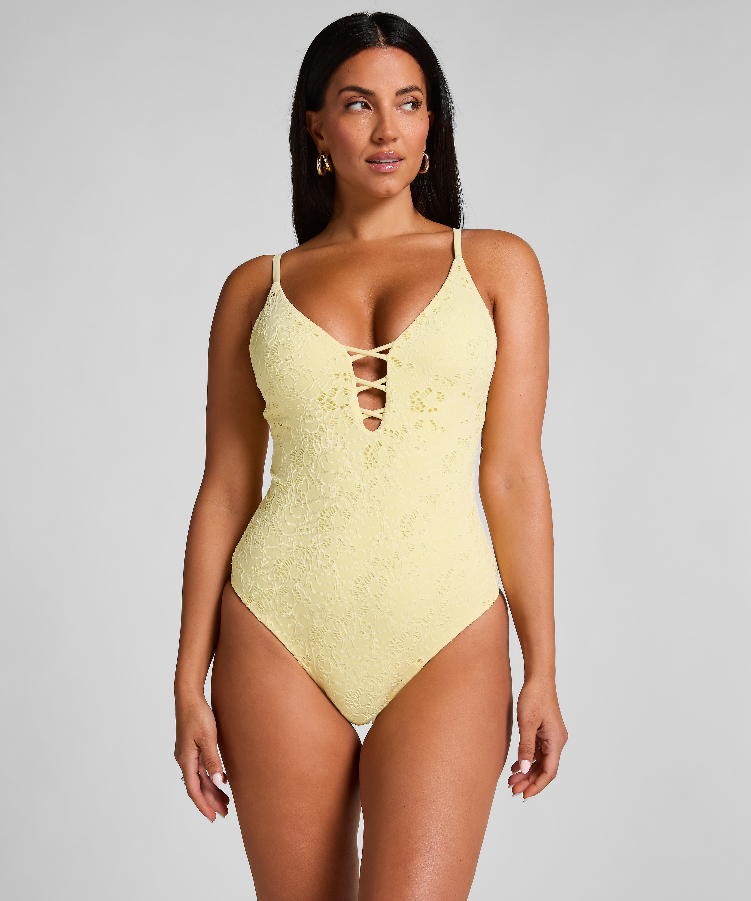 Crochet Bathingsuit, Yellow, main