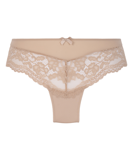 Valencia Brazilian Shorts, Beige