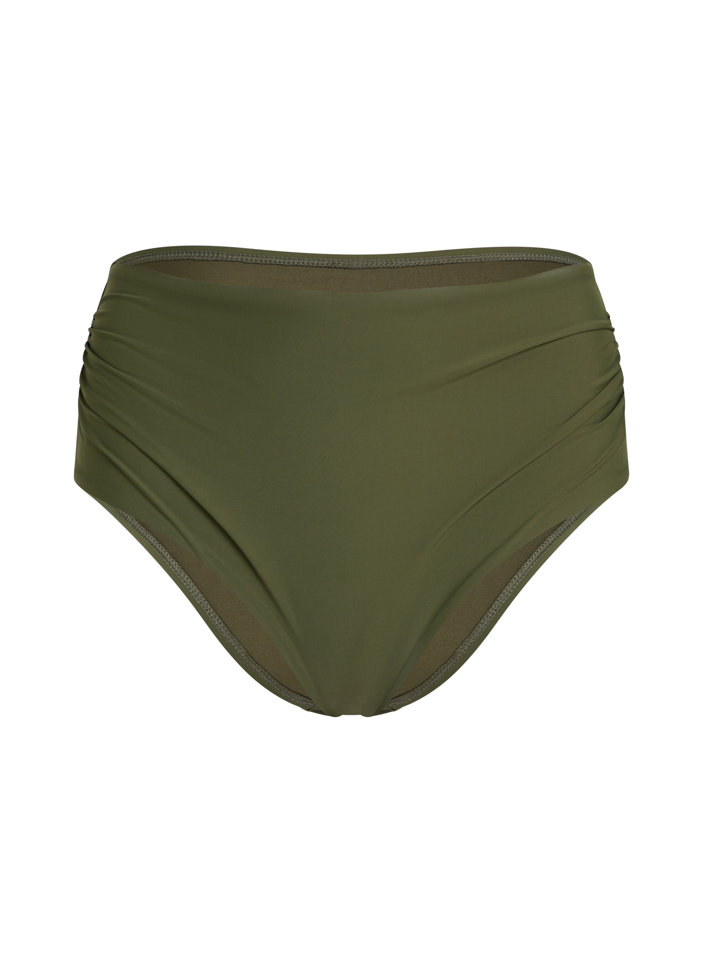 Luna High-Waisted Shaping Cheeky Bikini Bottoms, Green