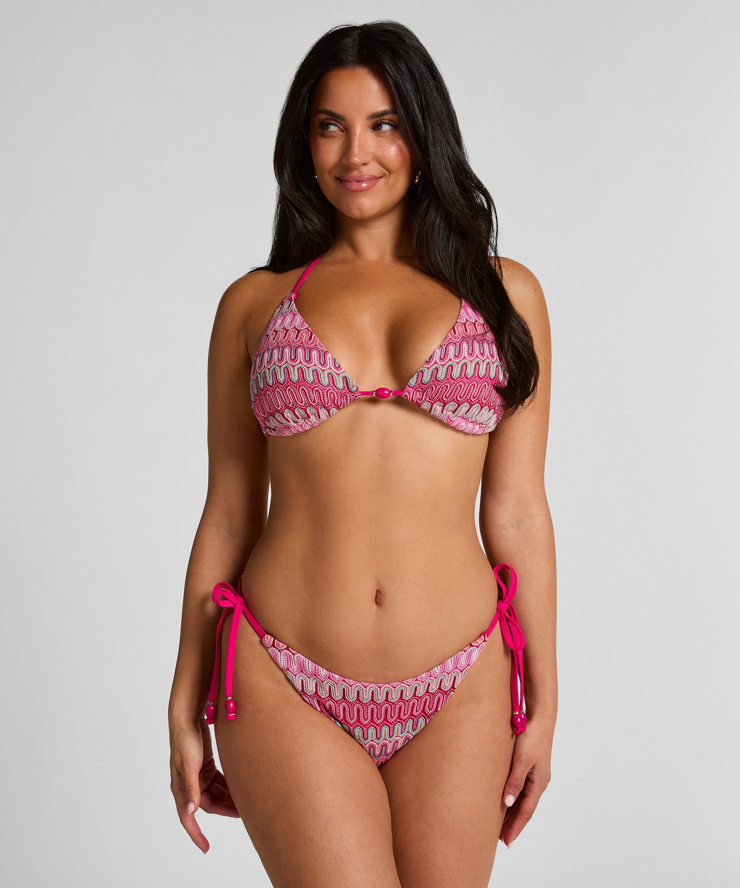 Cali Highleg Bikini Bottom, Pink