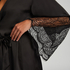 Lace Satin Kimono, Black