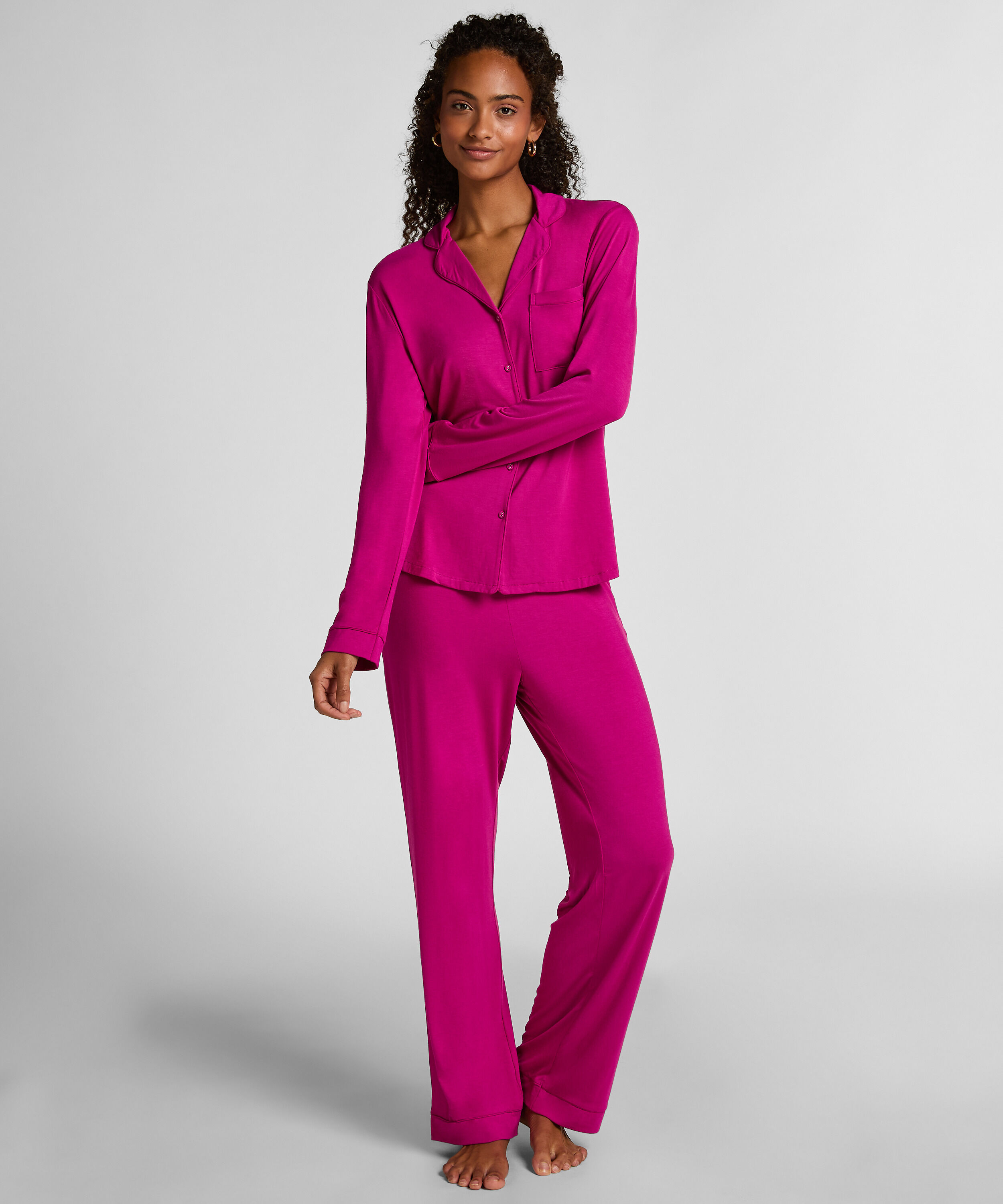 Essential Jersey Long-Sleeved Jacket, Pink