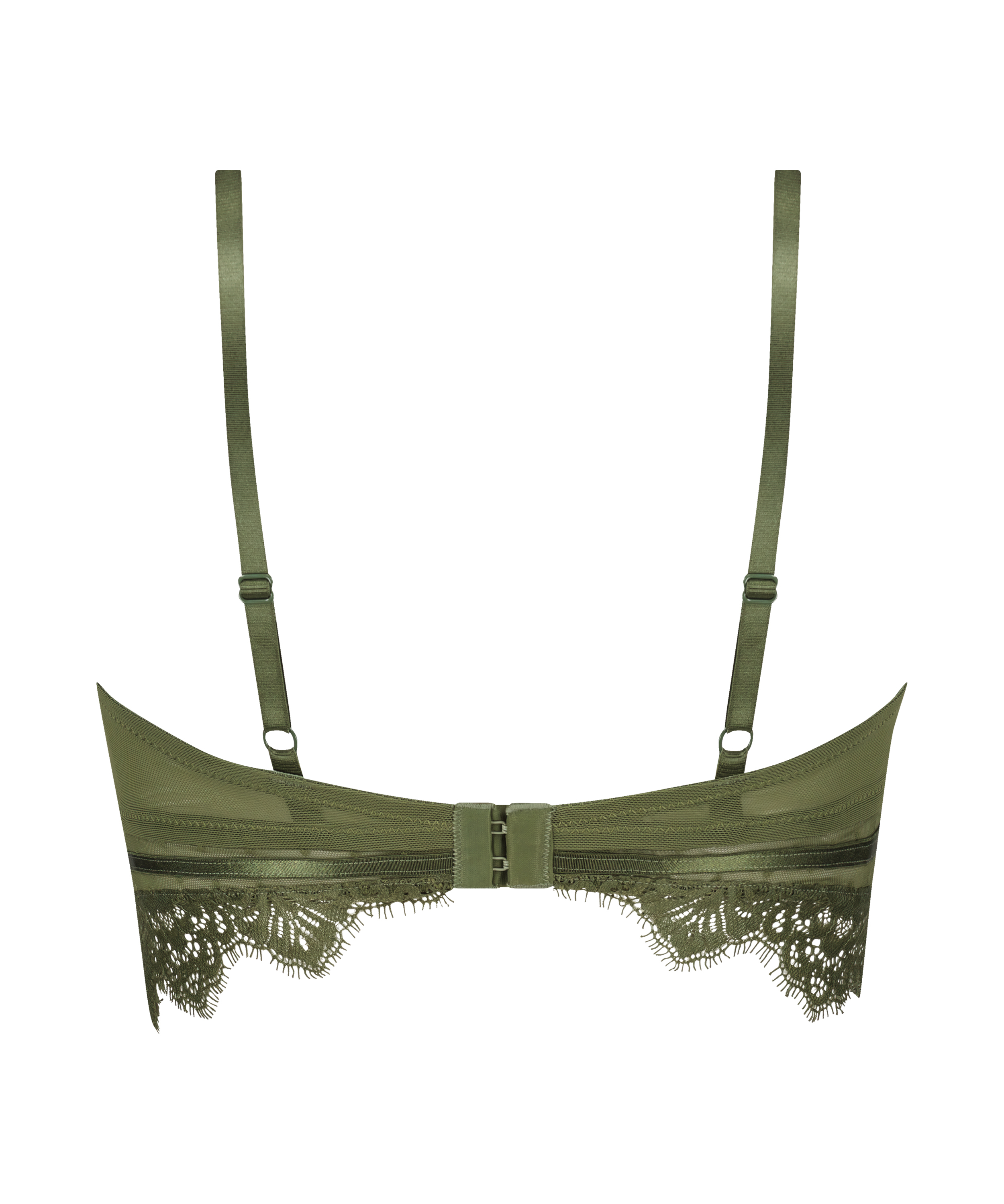 Marilee Padded Underwired Longline Bra, Green, main