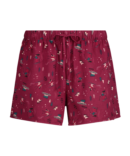 Twill Shorts, Red