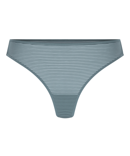 Invisible thong Stripe mesh, Gray