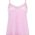 Velours Lace Cami Top, Pink