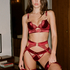 Marjolein Padded Underwired Longline Bra, Red
