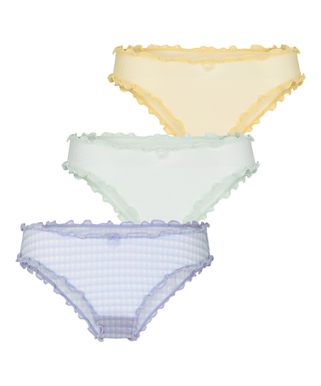 3-Pack Gingham Brazilian, Yellow