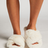 Fake Fur Slippers, White