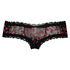 V-shaped Brazilian knickers mesh, Black