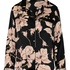 Satin Jacket Flower, Black