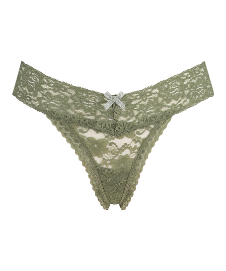 Extra Low V-Thong, Green