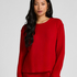 Jersey Long-Sleeved Pyjama Top, Red