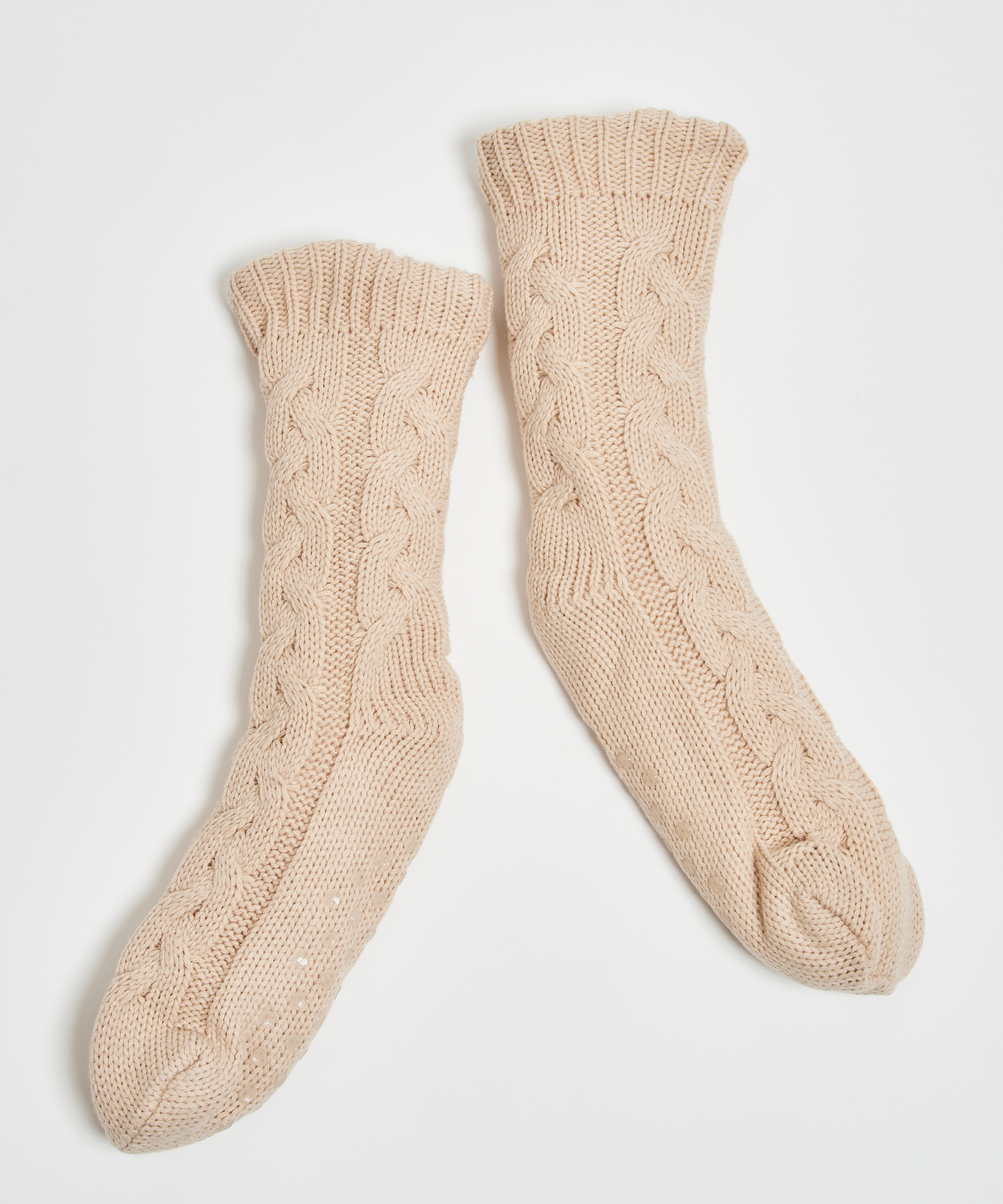 1 pair of knitted socks, White, main