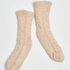 1 pair of knitted socks, White