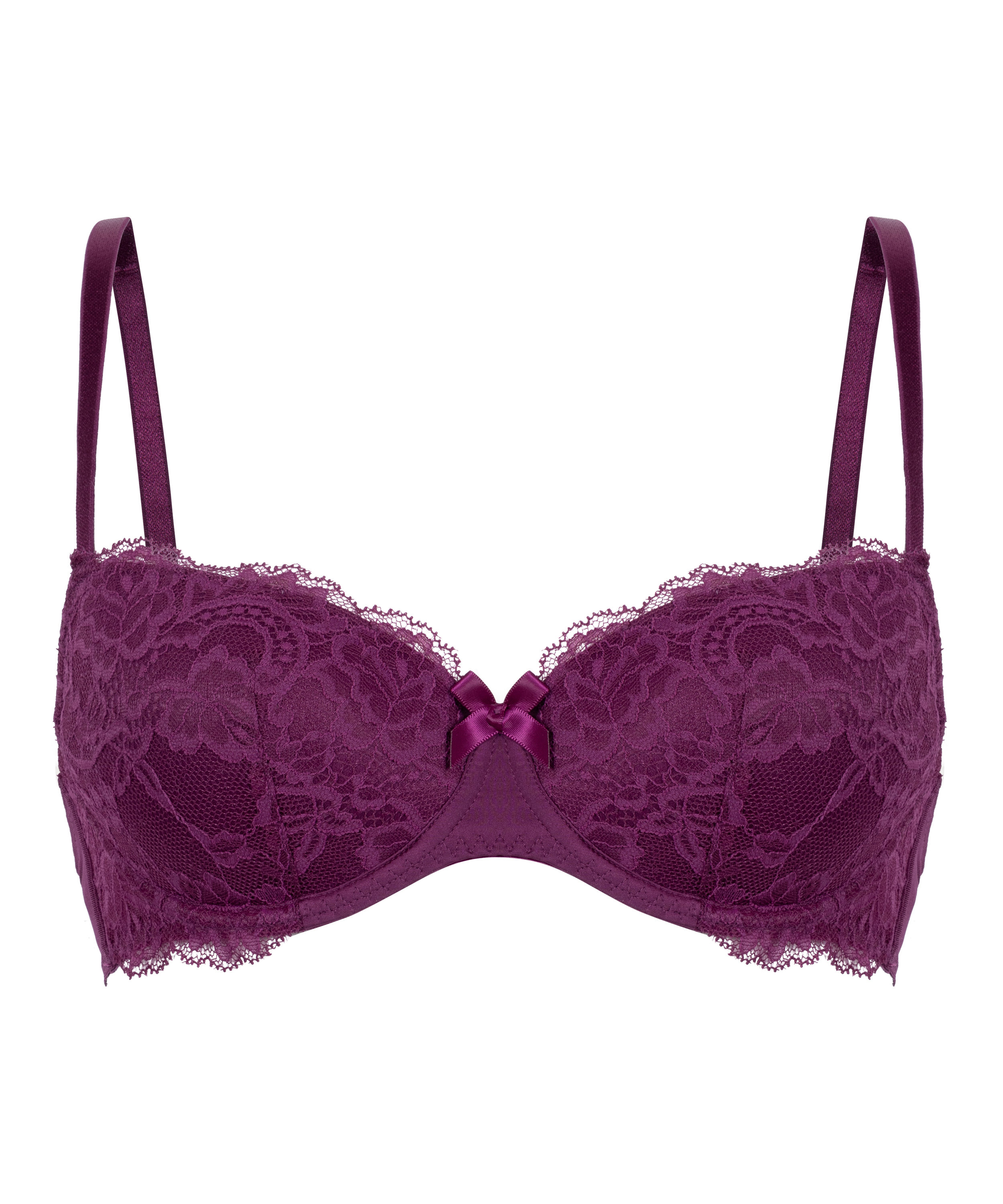 Teddy Padded Underwired Bra, Purple, main
