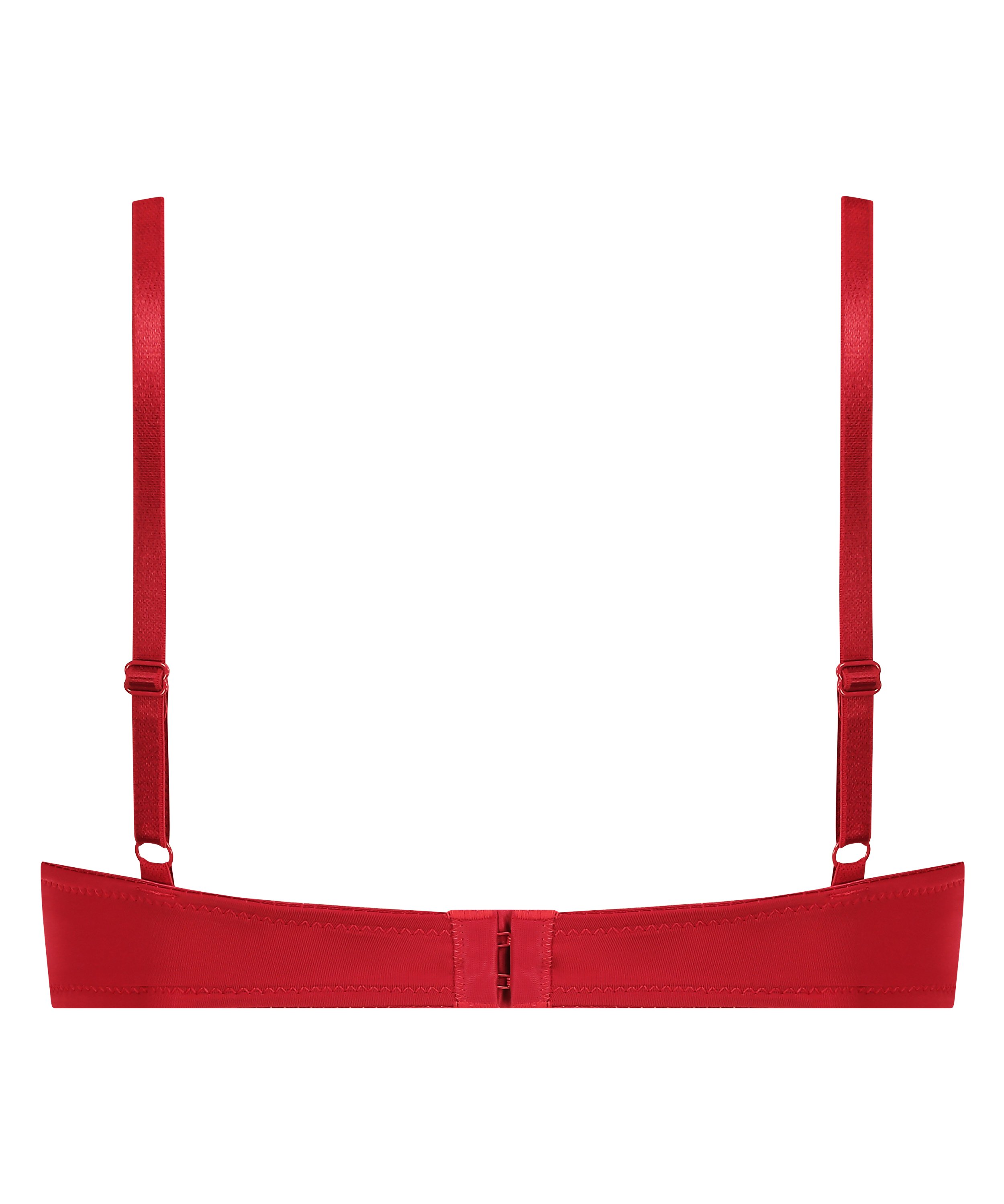 Plunge Padded Underwired Bra, Red, main