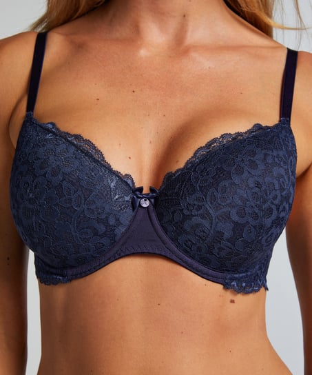 Marine Padded Underwired Bra, Blue