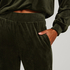 Petite Velours Jogging Bottoms, Green