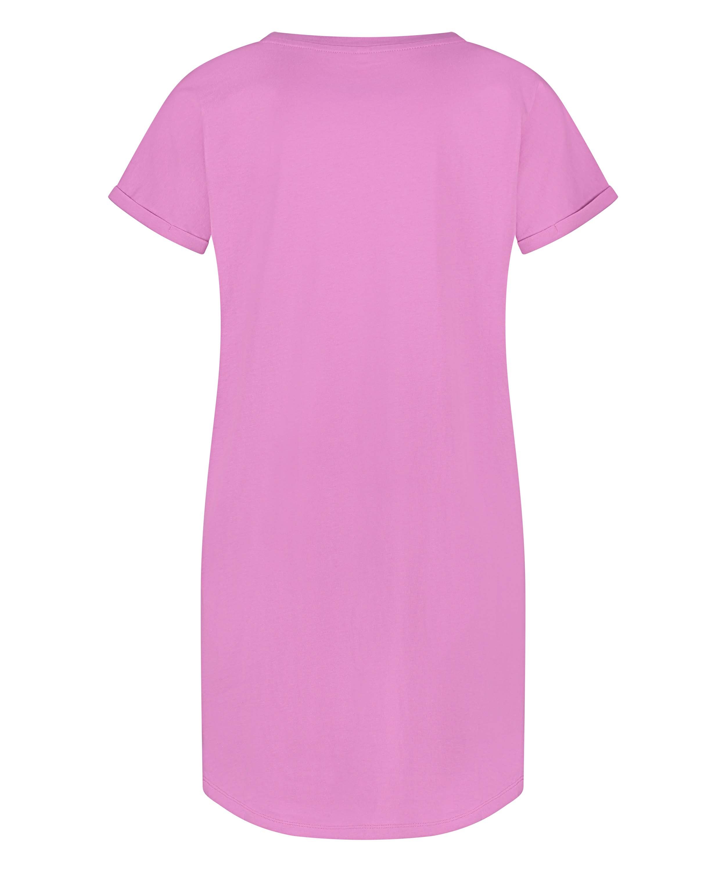 Round Neck Nightshirt, Pink, main